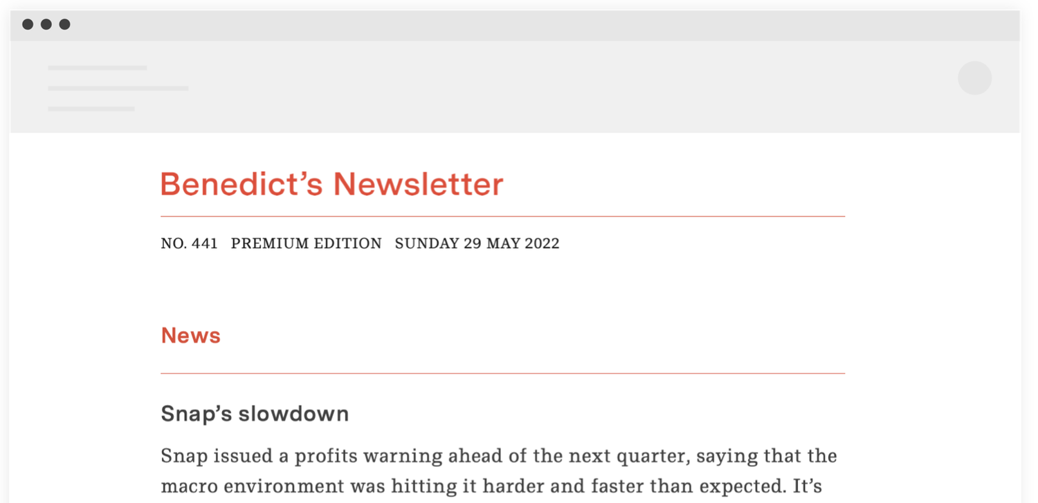 Benedict's Newsletter